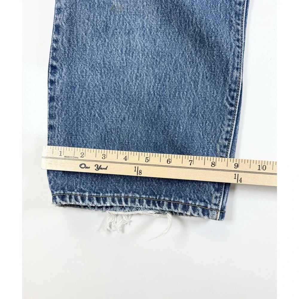 Levi's 501 Denim Blue Jeans Men's‎ 35x33 Distressed Grunge Casual Pants Y2K